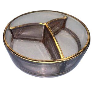 Vintage Pink Cambridge Glass 3 Part Divided Dish